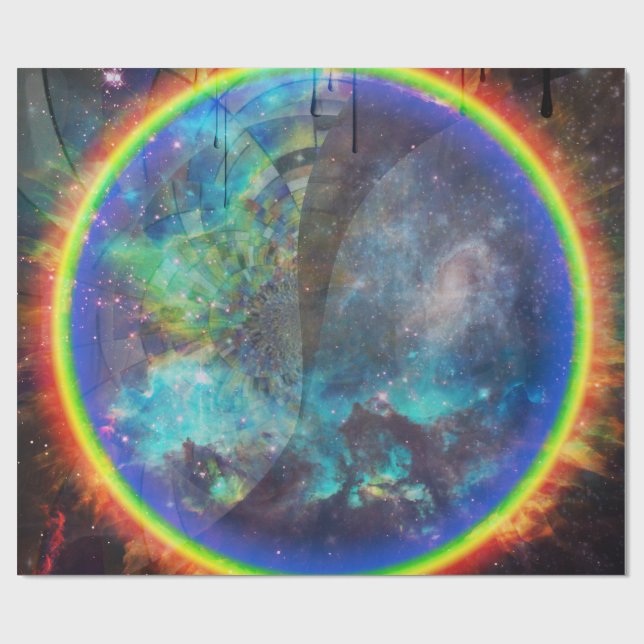 Papel De Presente Anel de fogo no espaço (Aberto)