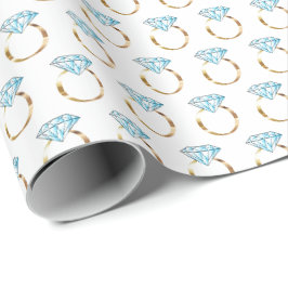 Papel De Presente Anel de Noivado com Diamante
