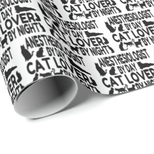 Papel De Presente Anestesiologista ama gatos
