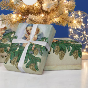 Papel De Presente Angel Christmas Mery e Jesus na luz da vela