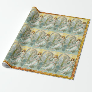 Papel De Presente Angel em azul