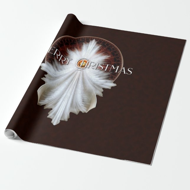 Papel De Presente Angel Wings Snowflake Feliz Natal Feliz TW ISO BRG (Desenrolado)