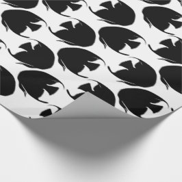 Papel De Presente Angelfish preto