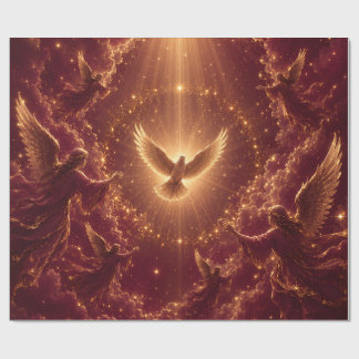 Papel de Presente Angelical Borgonha