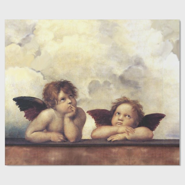 Papel De Presente ANGELS/Winged Cherubs, Natal (Aberto)