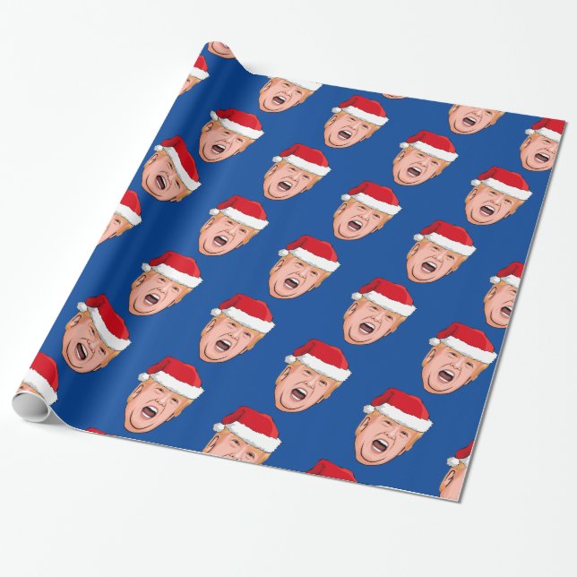 Papel De Presente Angry Donald Trump Christmas (Desenrolado)