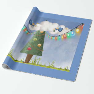 Papel De Presente Ângulos na Árvore de Natal de Alta Decoração