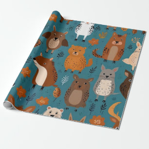 Papel De Presente Animais Adoráveis