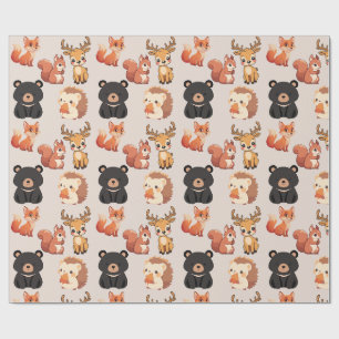 Papel De Presente Animais da Floresta