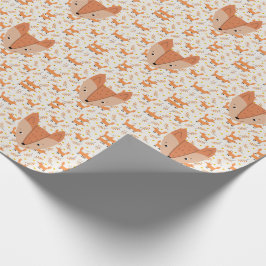 Papel De Presente Animais da Floresta Boho Design Fox