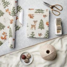 Animais da Floresta de Inverno no Natal