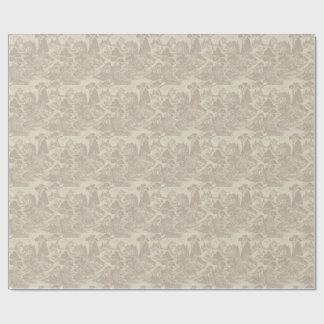 Papel De Presente Animais da Floresta Toile Florestal Botânica Vinta