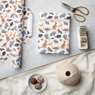 Papel De Presente Animais da Vida Selvagem Aussie da Austrália