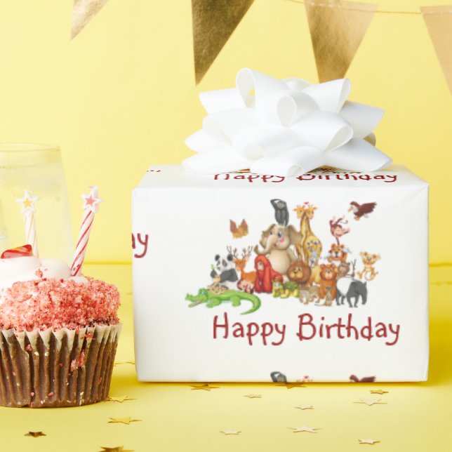 Papel De Presente Animais de estimação (Festa de aniversário)