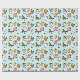 Papel De Presente Animais de Fazenda