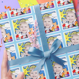 Papel De Presente Animais Fofos Personalizados de Aniversário Divert