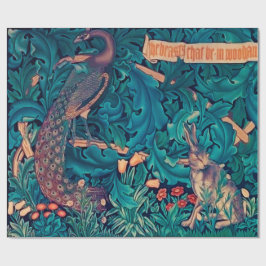 Papel De Presente Animais na Floresta, William Morris