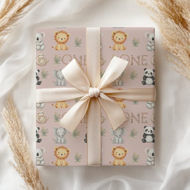 Papel De Presente Animais Selvagens Tropicais de Pastel, Uma Selva S (Criador carregado)