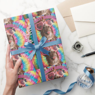 Papel De Presente Animal de Festa - Burro Engraçado Usando Óculos de
