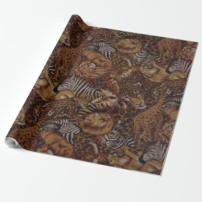 PAPEL DE PRESENTE ANIMAL SAFARI JUNGLE (Desenrolado)