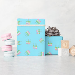 Papel De Presente Anime Blue Pastel Dango