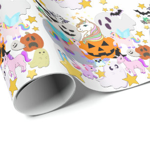 Papel De Presente anime do manga Mikitiez ghost do halloween