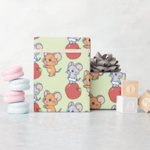 Papel De Presente Anime Tuffy e Jerry Apple Rolling