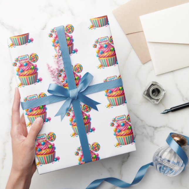 Papel De Presente Aniversário  (Presentear)