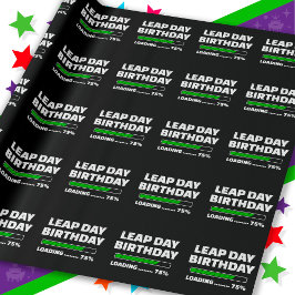 Papel De Presente Aniversário Ano Bissexto 29 de Fevereiro 75% Carre