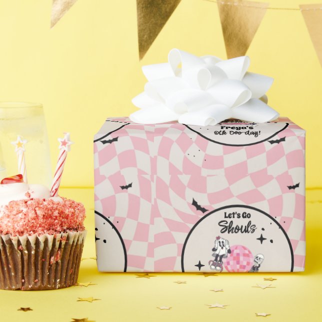 Papel De Presente Aniversário Assustador de Halloween para Qualquer  (Festa de aniversário)