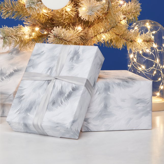 Papel De Presente Aniversário Cinza Prata Branco (Feriados)