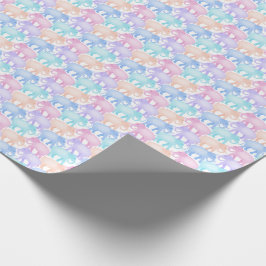 Papel De Presente Aniversário colorido da criança do chá de fraldas