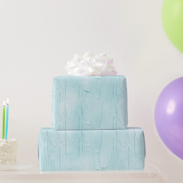 Papel De Presente Aniversário com Cobertura Azul Claro Aqua (Presentes para festas)