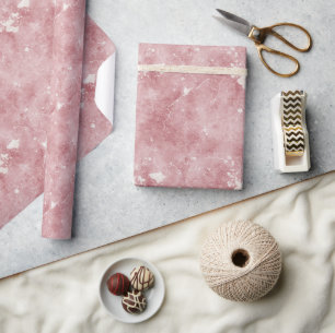 Papel De Presente Aniversário Crackle Rosa