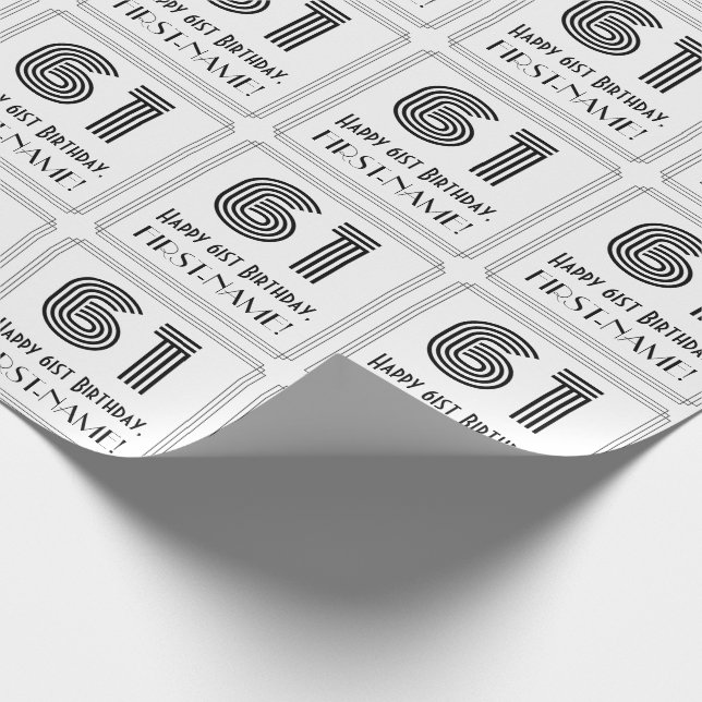 Papel De Presente Aniversário da 61ruas: Art Deco Inspira Estilo "61 (Ponta)