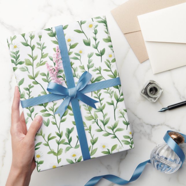 Papel De Presente Aniversário da Daisy Flowers (Presentear)