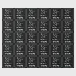 Papel De Presente ANIVERSÁRIO DA FELIZ 91 RUAS; Estilo da Deco da Ar