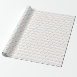 Papel De Presente Aniversário da Mini Pickleball Rosa e Verde