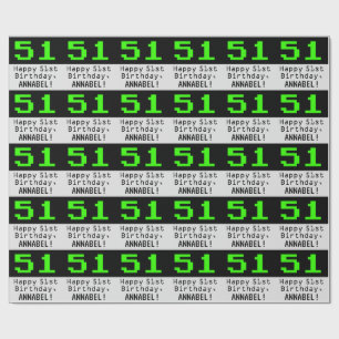 Papel De Presente Aniversário da rua 51 - Estilo Nerdy / Geeky "51"