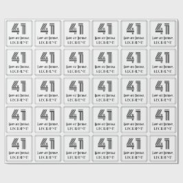 Papel De Presente Aniversário da rua: Art Deco Estilo Inspirado "41"