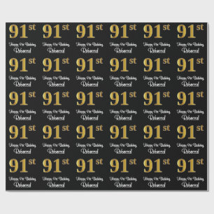 Papel De Presente Aniversário da rua: Aspecto Dourado elegante de F