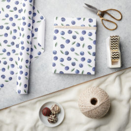 Papel De Presente Aniversário de 1 ano 'Berry First' Mirtilo
