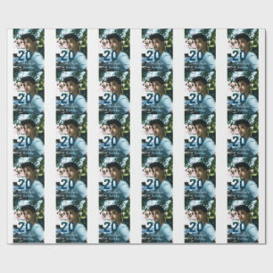 Papel De Presente aniversário de 20 anos adicionar nome foto data ho