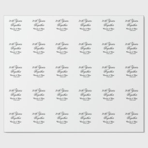 Papel De Presente aniversário de 20 anos juntos nome data ano sim