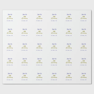 Papel De Presente aniversário de 20 anos roxo dourado nome data eleg
