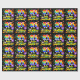 Papel De Presente aniversário de 21 anos: Fogos de artifício diverti