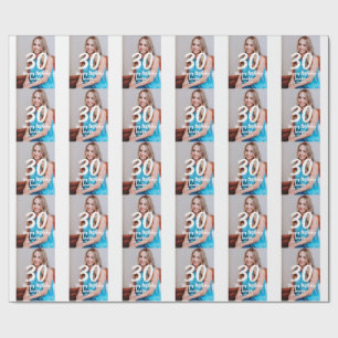Papel De Presente aniversário de 30 anos adiciona nome data ano ano