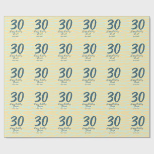 Papel De Presente aniversário de 30 anos adicionar nome data ano ama