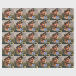 Papel De Presente aniversário de 30 anos adicionar nome foto data ho