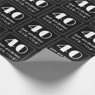 Papel De Presente aniversário de 40 anos - Art Deco Inspira "40", N